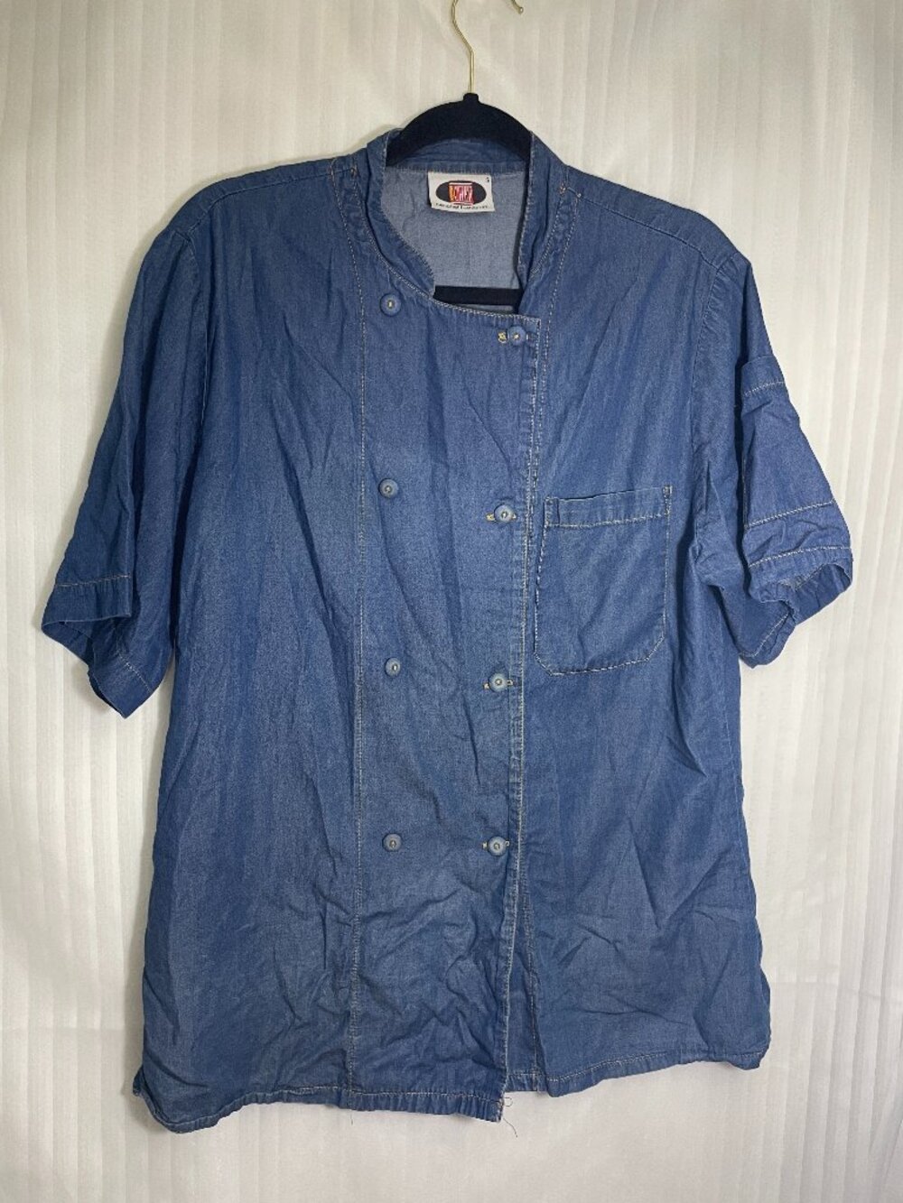 New Chef Fashion Inc Size Small Blue Chef Uniform Tops Lot of 5